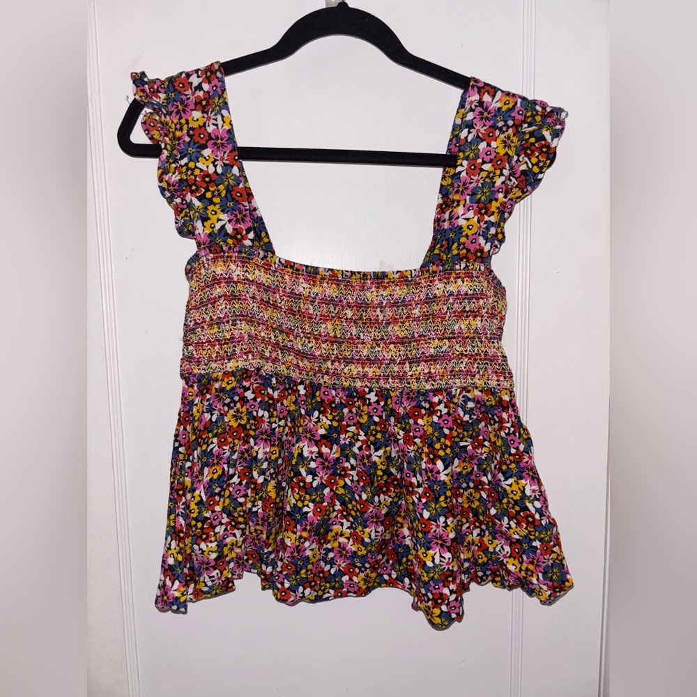 Urban Outfitters Multicolor Floral Babydoll Top